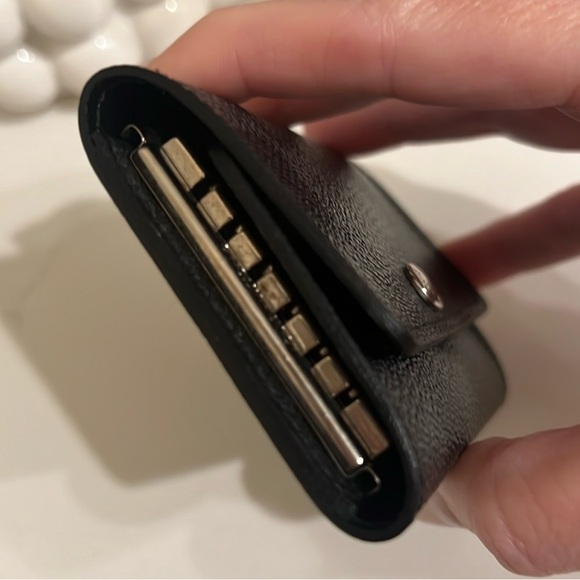 🖤LOUIS VUITTON Damier Graphite Multicles 6 Key Holder Key Case Excellent Unisex - Picture 5 of 13